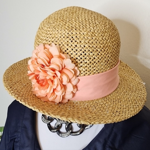 NEW Woven Derby Bowler Hat Rollable Rim 1970s Vintage Tea Party Summer Cloche - Picture 7 of 8